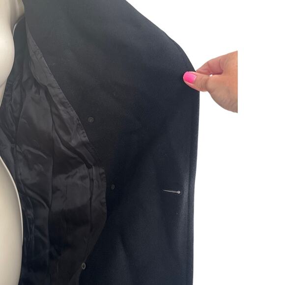 NWT Madewell Double Breasted Trench Coat True Black Size M - Picture 14 of 15